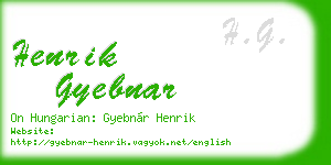 henrik gyebnar business card